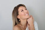 Aquarius Zodiac Earrings – Handmade in Israel with Amethyst & 24K Gold-Plated Brass – Kabbalah-Inspired Spiritual Jewelry