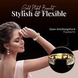 Jeremiah 29:11 Dainty Gold Cuff, Bible Scripture Jewelry in Hebrew for Women, Handmade in Israel