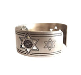 Lion of Judah Dark Silver Cuff for Men – Hebrew Engraved Bracelet, Handmade in Israel, Gift-Ready Packaging