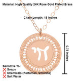 Chai Necklace in 24K Rose Gold-Plated Brass – Hebrew חי Pendant, Handmade in Israel – Symbol of Life, Jewish Faith Jewelry