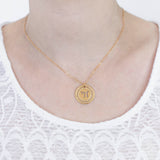 Chai Necklace in 24K Gold-Plated Brass – Hebrew חי Pendant, Handmade in Israel – Jewish Symbol of Life & Faith