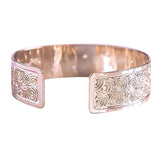 "Rose Gold Spiral Cuff Bracelet – 24K Plated, Adjustable & Handmade in Israel – Symbolic Gift for Women