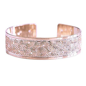 Dainty Rose Gold Cuff Bracelet – Thin Spiral Bangle, Delicate & Elegant, Perfectly Packaged for Gifting