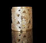 Shma Israel Gold Cuff Bracelet, Hebrew Jewish Jewelry, Handmade in Israel, Shema Prayer Cuff, Bible Verse Gift, Spiritual Gift