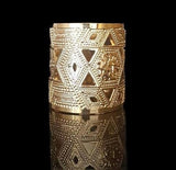 Shma Israel Gold Cuff Bracelet, Hebrew Jewish Jewelry, Handmade in Israel, Shema Prayer Cuff, Bible Verse Gift, Spiritual Gift