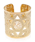 Shma Israel Gold Cuff Bracelet, Hebrew Jewish Jewelry, Handmade in Israel, Shema Prayer Cuff, Bible Verse Gift, Spiritual Gift