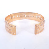 Manifestation Cuff Bracelet – 'I Can Manifest Anything' Rose Gold Affirmation Jewelry, Handmade in Israel