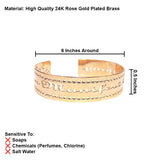 Manifestation Cuff Bracelet – 'I Can Manifest Anything' Rose Gold Affirmation Jewelry, Handmade in Israel