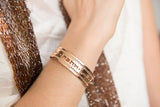 Manifestation Cuff Bracelet – 'I Can Manifest Anything' Rose Gold Affirmation Jewelry, Handmade in Israel