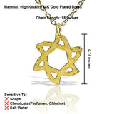 Gold Star of David Necklace – 24K Gold-Plated Jewish Pendant, Handmade in Israel