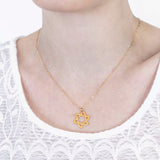 Gold Star of David Necklace – 24K Gold-Plated Jewish Pendant, Handmade in Israel