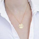 Shalom Hebrew Necklace – 24K Rose Gold-Plated Pendant of Peace, Handmade in Israel