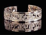 Shma Israel Hebrew Dainty Cuff, Jewish Jewelry for Women, Handmade in Israel