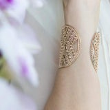 Rose Gold Cuff, Wide Rose Gold Bangle, Diamond Design, Rose Gold Bracelet, Designer's Bracelet, Modern Cuff, Rose Gold Jewelry