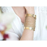 Bridal Dainty Gold Cuff, Gold Filled Cuff, Crocheted Cuff, Gold Jewelry, Gold Cuff Bracelet, Crocheted Jewelry, Bridal Jewelry, Bridal Cuff Packaged and Ready for Gift Giving