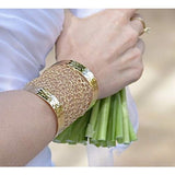 Bridal Dainty Gold Cuff, Gold Filled Cuff, Crocheted Cuff, Gold Jewelry, Gold Cuff Bracelet, Crocheted Jewelry, Bridal Jewelry, Bridal Cuff Packaged and Ready for Gift Giving