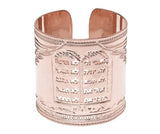 Rose Gold Cuff Bracelet, Ten Commandments, Hebrew Bracelet, Inspirational Bracelet, Angel Cuff Jewelry, Jewish Jewelry for Women Packaged and Ready for Gift Giving, Handmade in Israel