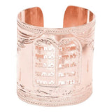 Rose Gold Cuff Bracelet, Ten Commandments, Hebrew Bracelet, Inspirational Bracelet, Angel Cuff Jewelry, Jewish Jewelry for Women Packaged and Ready for Gift Giving, Handmade in Israel