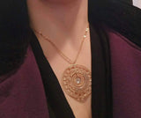 Shma Israel Gold Necklace, Inspirational Necklace, Jewish Jewelry for Women, Blue Topaz, Biblical Jewelry, Hebrew Jewelry