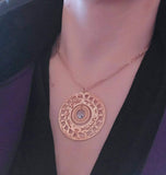 Shma Israel Gold Necklace, Inspirational Necklace, Jewish Jewelry for Women, Blue Topaz, Biblical Jewelry, Hebrew Jewelry