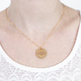Ahava Jewelry, Gold Necklace, Inspirational Jewelry, Ahava Necklace, Coin Necklace, Love Jewelry, Israel Jewelry For Women Packaged And Ready For Gift Giving, Handmade In Israel
