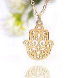 Spiral Hamsa, Hebrew Necklace, Inspirational Jewelry, Rose Gold Hamsa Necklace, Hamsa, Dainty Rose Gold Necklace, Israel Jewelry for Women Packaged and Ready for Gift Giving, Handmade in Israel