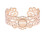 Spiral Cuff Rose Gold Jewelry, Dainty Rose Gold Bracelet, Judaica Jewelry, Israel Jewelry for Women, Hebrew Bracelet Packaged and Ready for Gift Giving