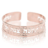 Psalm 91:4 Dainty Rose Gold Cuff, Bible Scripture Bracelet in Hebrew for Women, Handmade in Israel
