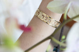 Psalm 46:5 Dainty Cuff, Scripture Jewelry in Hebrew for Women, Beautifully Packaged, Handmade in Israel (Gold)