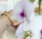 Dainty Gold Cuff Bracelet, Textured Gold Cuff, Dotted Design, Fashion Jewelry, Stylish Cuff, Jewelry For Women, Handmade In Israel (Rose gold)