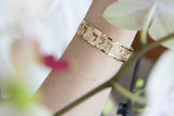 Jeremiah 29:11 Dainty Gold Cuff, Bible Scripture Jewelry in Hebrew for Women, Handmade in Israel