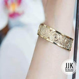 Dainty Gold Cuff Bracelet, Textured Gold Cuff, Dotted Design, Fashion Jewelry, Stylish Cuff, Jewelry For Women, Handmade In Israel (Gold)