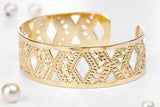 Dainty Gold Cuff Bracelet, Small Diamond Gold Cuff, Dainty Jewelry, Handmade Gold Bracelet, Fashion Jewelry, Stylish Cuff