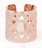 Shma Israel Dainty Rose Gold Cuff, Hebrew Jewelry, Jewish Jewelry, Spiritual Jewelry, Blessings Jewelry, Bible Jewelry, Hebrew Jewelry for Women, Packaged and Ready for Gift Giving, Handmade in Israel