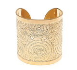 Gold Cuff Bracelet, Mandala, Modern Jewelry, Dots And Circles, Wide Gold Cuff Bracelet, Hammered Gold Cuff Bracelet