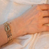 Israel Jewelry for Women, Dainty Gold Jewelry, Spiral Cuff, Love Gold Cuff, Gold Bracelet, Love Jewelry, Inspirational Cuff, Hebrew Bracelet Packaged and Ready for Gift Giving, Handmade in Israel