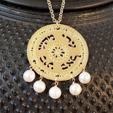 Judaica Jewelry, Kabbalah Necklace, Hebrew Jewelry, Pearl Jewelry, Gold Necklace with Pearls, Gold Jewelry, 72 Names, Jewish Jewelry for Women Packaged and Ready for Gift Giving, Handmade in Israel