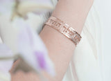 Hebrew Dainty Rose Gold Cuff, Faith Love Hope, Israel Jewelry for Women, Hebrew Jewelry for Women, Packaged and Ready for Gift Giving, Handmade in Israel