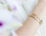 Psalm 92:12, NIV Gold Cuff, Hebrew Jewelry For Women, Bible Verse Bracelet, Scripture Jewelry, Christian And Jewish Gift, Packaged And Ready For Gift Giving, Handmade In Israel