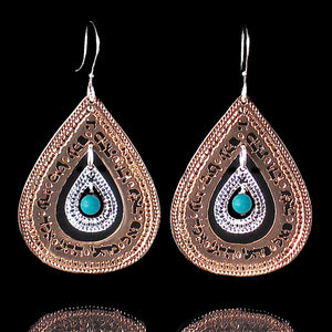 Kabbalah Rose Gold Earrings, Rose Gold Jewelry, Turquoise Earrings, Hebrew Jewelry, Judaica Jewelry, Kabbalah Jewelry, Unique Jewish Jewelry