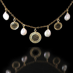 Kabbalah Gold Necklace, Hebrew Jewelry, Kabbalah Necklace, Pearl Necklace, Gold Jewelry, Kabbalah Gold Jewelry, Holidays Blessings, 72 Names