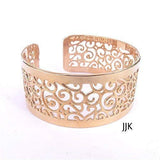 Dainty Rose Gold Cuff Bracelet, Interlaced Spirals Jewelry, Rose Gold Bracelet, Dainty Rose Gold Bracelet, Modern Cuff, Modern Jewelry Packaged and Ready for Gift Giving, Handmade in Israel