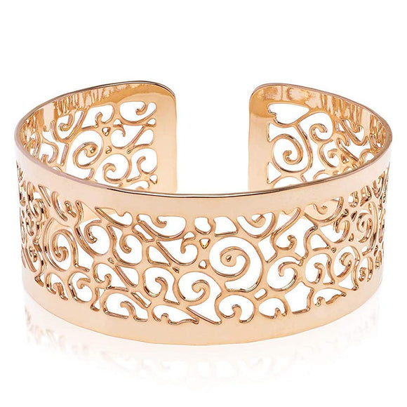 Dainty Rose Gold Cuff Bracelet, Interlaced Spirals Jewelry, Rose Gold Bracelet, Dainty Rose Gold Bracelet, Modern Cuff, Modern Jewelry Packaged and Ready for Gift Giving, Handmade in Israel
