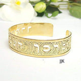 Numbers 6:24 Dainty Gold Scripture Cuff in Hebrew for Women, Beautifully Packaged, Handmade in Israel (Gold)