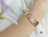 Dainty Rose Gold Cuff, Floral Bracelet, Daisy Design, Cuff Bracelet, Rose Gold Bracelet, Rose Gold Bangle, Modern Jewelry, Handmade in Israel